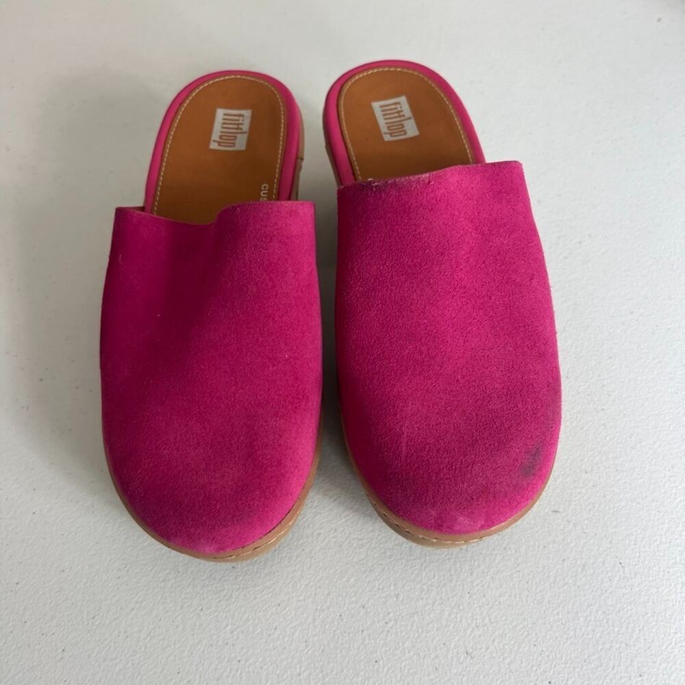 Fitflop Hot Pink Suede Mules Size 5